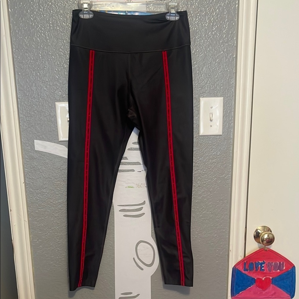 Zumba love Black Leggings with Red Stripes